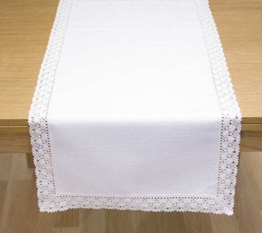 Luksusowy bieżnik plamoodporny z koronką 40X130