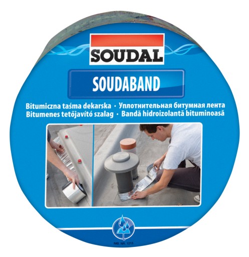 Лента кровельная битумная самоклеящаяся ALU 15смх10мб SOUDAL BROWN