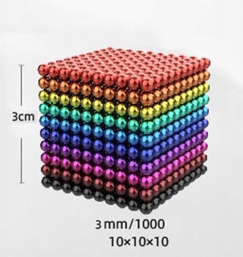 МАГНИТНЫЕ БЛОКИ NEOCUBE ШАРИКИ 3мм ЦВЕТНЫЕ 1000шт.