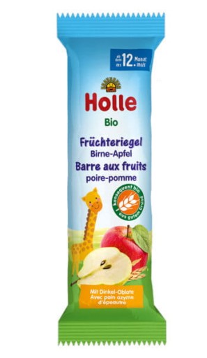 HOLLE Bio Batonik Jabłko - Gruszka 25g 12m+