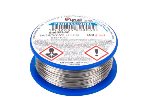 Катушка для пайки 100г 1,2мм с флюсом CYNEL Sn60Pb40/SW26