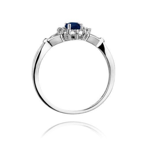 Кольцо W-182 Sapphire Diamond White Gold 585