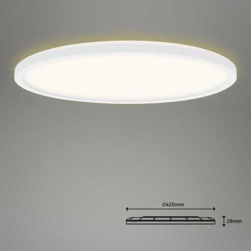 Светильник BRILONER Slim LED панельный, диаметр 42 см, 2700 лм, 22 Вт, белый BRILO 7094