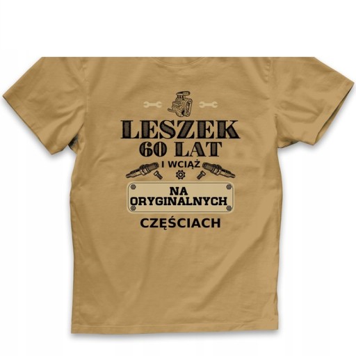 T-SHIRT MĘSKI PREZENT URODZINY DOWOLNE IMIĘ WIEK