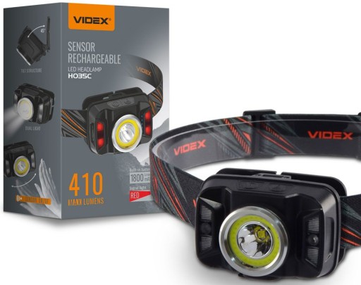 Налобный фонарь Videx LED 5W COB MOTION SENSOR 410lm 86m