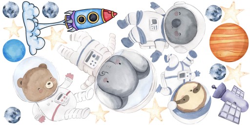 наклейки на стену детские КОСМОС 240