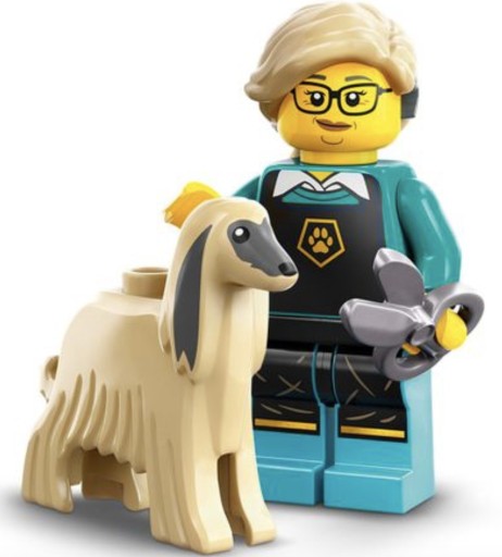 LEGO МИНИФИГУРЫ СЕРИИ 25 ФИГУРКА СОБАКИ ПАРИКМАХЕР ГРУМЕР СХЕМА СОБАКИ 71045 12