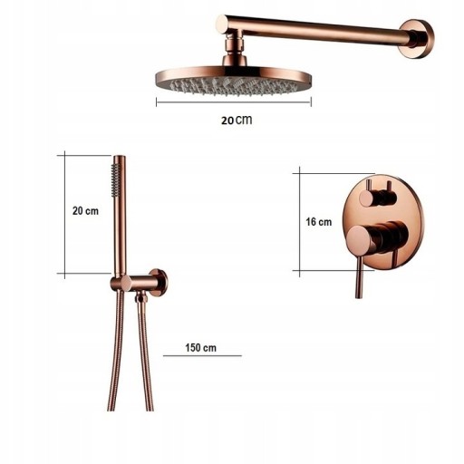 Zestaw bateria wannowa umywalkowa prysznic +bidet