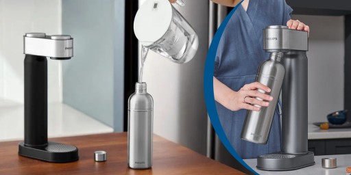 Металлическая бутыль PHILIPS GoZero ADD917SST для газировки воды для карбонизатора