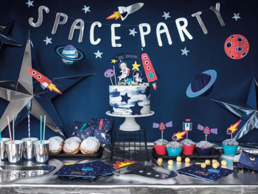 Бумажные стаканчики COSMOS Planets Rocket Birthday PARTY SPACE 6 шт.