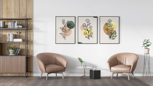 Liście zestaw 3 plakaty 21x30 do salonu sypialni