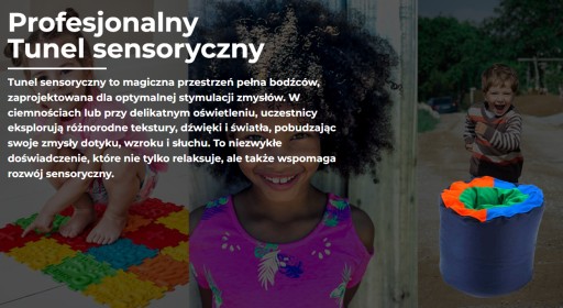 Tunel sensoryczny 70 rozwój umiejętności motorycznych stymulacja zmysłów