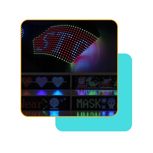 ЦИФРОВАЯ ГИБКАЯ СВЕТОДИОДНАЯ ПАНЕЛЬ ИНДИВИДУАЛЬНЫЙ ДИСПЛЕЙ 7х17см