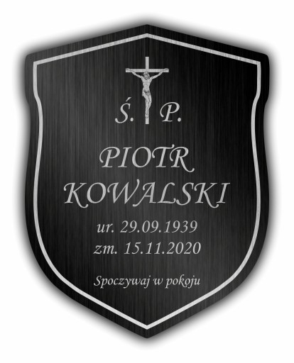 ТАБЛИЧКА МОГИЛЬНАЯ КРЕСТ 25x20 см