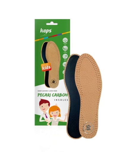 Детские кожаные вставки PECARI CARBON Капс 33/34