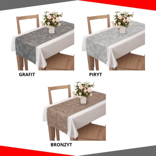 BIEŻNIK NA STÓŁ NA OBRUS 110X40CM DEKORACYJNY BEŻOWY SZARY ZIELEŃ