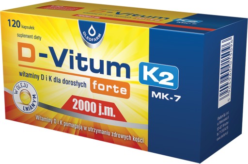 Д-ВИТУМ ФОРТЕ 2000 МЕ К2 (МК-7) 120 капсул с Вит Д