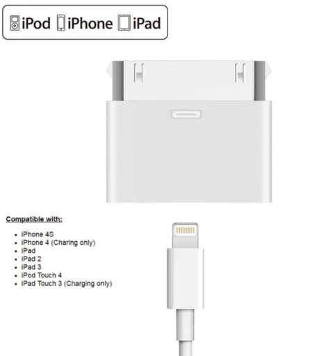 АДАПТЕР ДЛЯ ПРОДУКЦИИ APPLE 8PIN FEMALE - 30PIN
