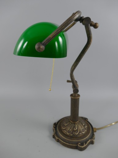 Lampa Gabinetowa Bankier 45 cm Bankierka Zielona