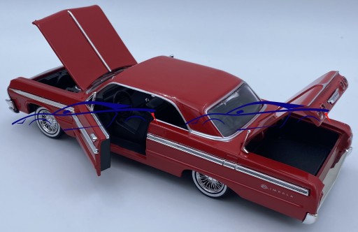 Chevrolet Impala красный 1964 1:24 Motormax 73259