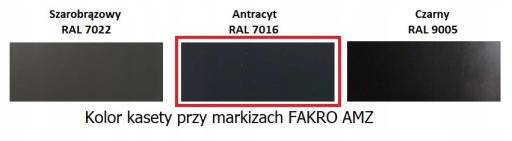 Markiza AMZ 092 1% do okien dachowych FAKRO 66x98 kaseta - RAL 7016