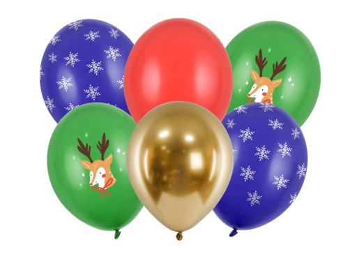 Новогодние шары 30 см Merry Christmas (1 упаковка / 6 шт.)