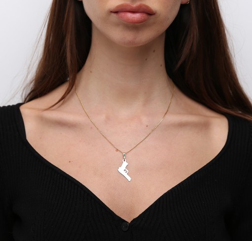 Золотой кулон-пистолет PR. 585