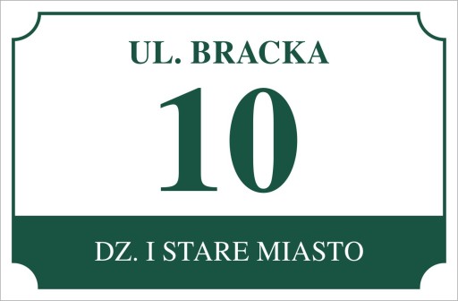Tabliczka Tablica adresowa z numerem domu Kraków
