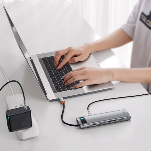 BASEUS HUB USB-C — 3x USB/USB-C PD 100 Вт/AUX/VGA/2x HDMI/SD/СЕТЕВАЯ КАРТА