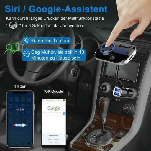 Bluetooth Transmiter samochodowy DO ZAPALNICZKI SAMOCHODOWEJ AUTA ŁADOWANIE