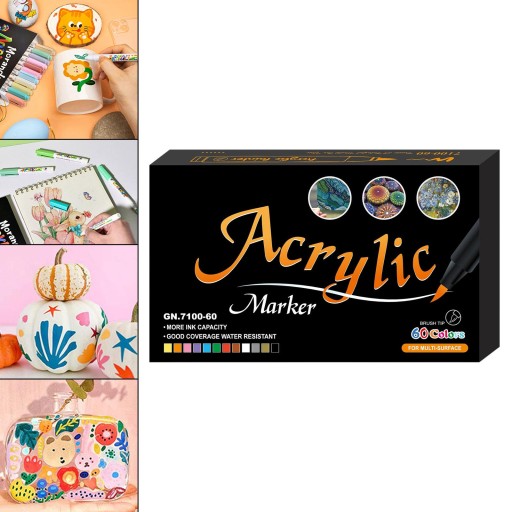 Маркеры акриловые краски Acrylic Paint 60 цветов