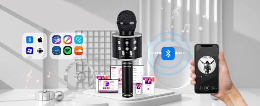 Микрофон беспроводной караоке -динамик для детей для детей для детей