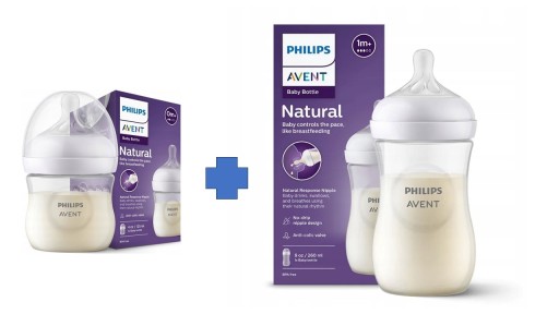 AVENT 2x БУТЫЛОЧКА АНТИКОЛИКИ НАТУРАЛЬНАЯ 3 ОТВЕТА 260 МЛ + 125 МЛ