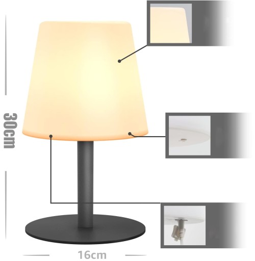 LAMPKA STOŁOWA BIURKOWA STOŁOWA BEZPRZEWODOWA NOCNA LAMPA LED Z PILOTEM