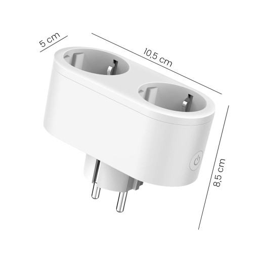 PSMART SMART ДВОЙНАЯ РОЗЕТКА 2X ИЗМЕРЕНИЕ ПОТРЕБЛЕНИЯ WIFI TUYA