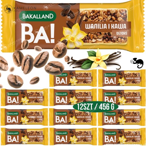 Зерновой батончик Ба! ДЕТОКС ваниль-кофе-шоколад 12 шт. BAKALLAND