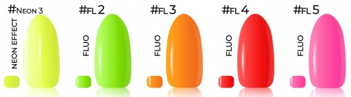 NEONY FLUO CLARESA 5+2 Lakiery hybrydowe top baza