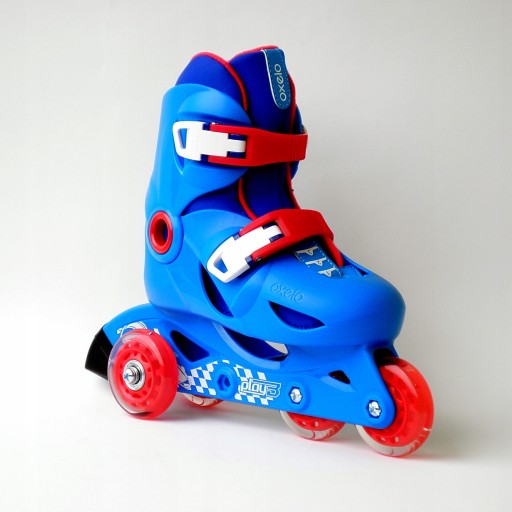 Детские роликовые коньки Kid Blue для обучения катанию, с боковыми пряжками, размеры колес 30-31-32.