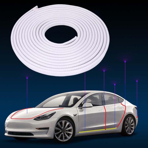 Защитные края двери автомобиля 16,4 фута/5 м для капота автомобиля, белые