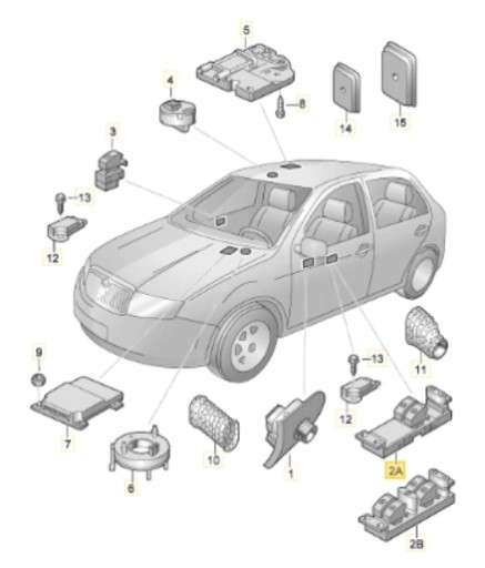 ПЕРЕКЛЮЧАТЕЛЬ ОКОННОЙ ПАНЕЛЬ SKODA FABIA I 1 1J3959857A