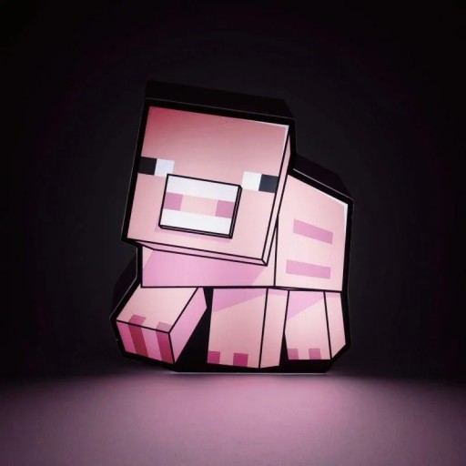 MINECRAFT PIG BOX СВЕТОВАЯ ЛАМПА ДЛЯ СВИНЬИ 16 СМ ЛАМПА