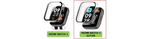 ETUI OCHRONNE + SZKŁO HARTOWANE 2w1 DO XIAOMI REDMI WATCH 3 ACTIVE | KOLORY