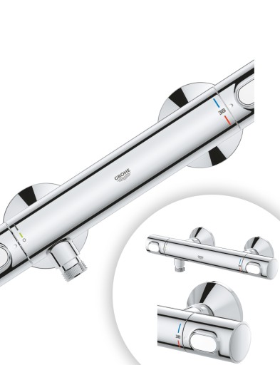 Смеситель для душа, термостат Grohe GROHTHERM, душевой набор Omnires