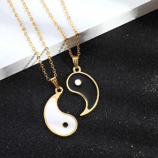 NASZYJNIK PRZYJAŹNI BEST FRIEND YIN YANG GOLD