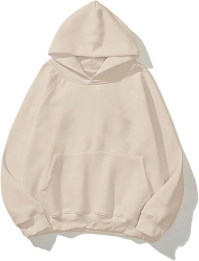 Толстовка свободного кроя, белая, L/XL