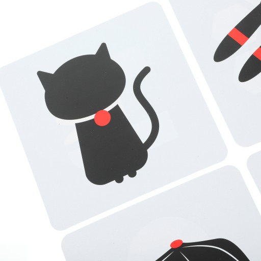 2 Sets High Contrast Baby Flashcards Black White