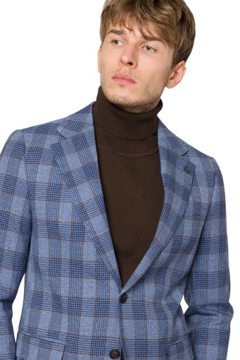 Синяя куртка в клетку Steveley Lancerto 66