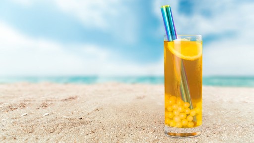 Bubble Tea лопающиеся фруктовые шарики молекулярная икра боба | Персик