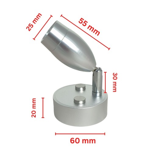 Lampka Kinkiet LED12V 24V do Czytania Wewnętrzna Kamper Przyczepa Chrom USB