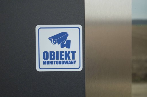 Наклейка MONITORED FACILITY мониторинг GDPR 10x10